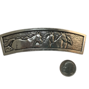 Running Horse Pewter Hair Clip/Barrette