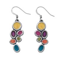 Jewel Pebble Dangle Earrings