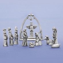 Miniature Pewter Nativity