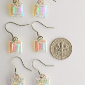 Dichroic glass polygon dangle