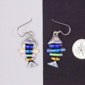 black spine bonefish earrings