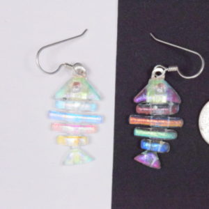 clear bonefish earrings