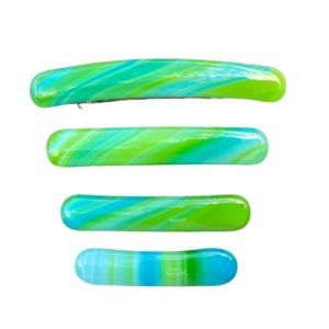 Turquoise swirl hair clip barrette