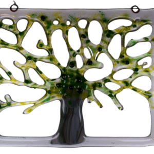 Horizonal tree of life glass picture