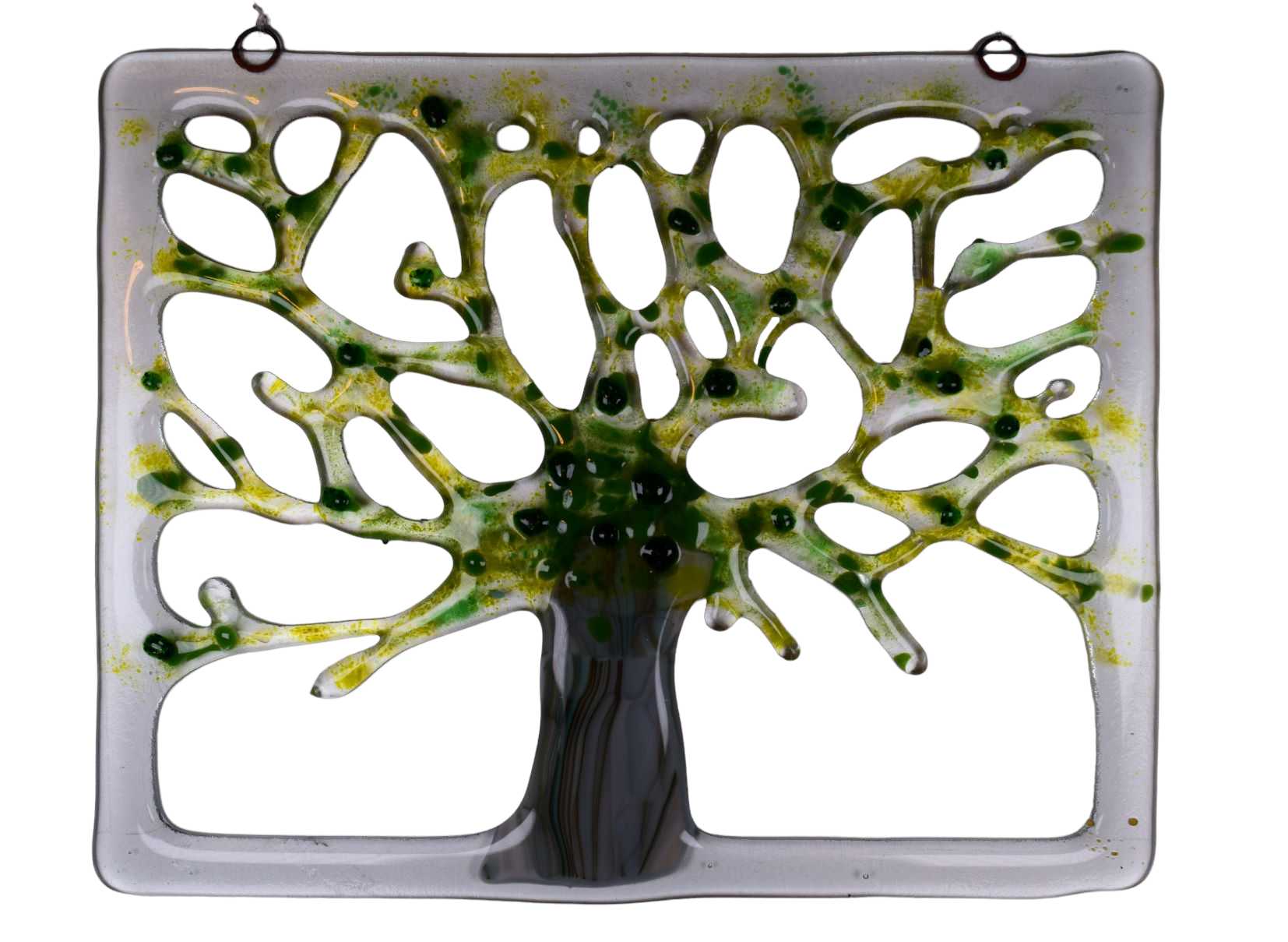 Tree of Hope Glass Picture Frame Unique Pewter