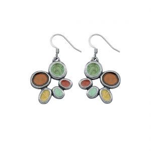 river stone earrings