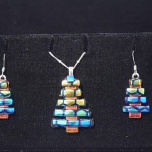 dichroic glass tree set