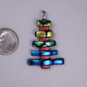 dichroic glass tree pendant