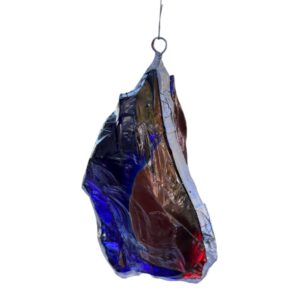 Ruby and Sapphire Glass Pendulum Light Catcher