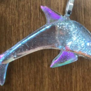 dichroic glass dolphin pendant