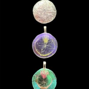 Dichroic glass sand dollars
