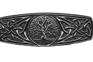 pewter tree of life hair clip