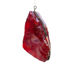 Ruby Red Clear Pendulum