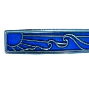 Cobalt Ocean Pewter Hair clip/Barrette