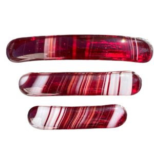 Scarlet swirl hair-clip barrette
