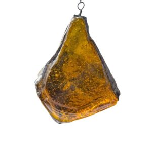 Amber Glow Glass Pendulum Light Catcher