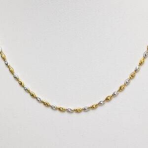 Radiant Two-Tone Beaded Necklace