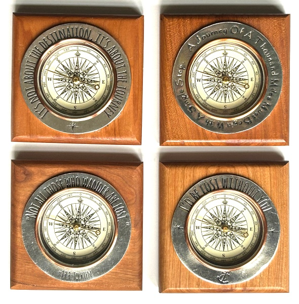 Decorative Compass Paperweights - Unique Pewter
