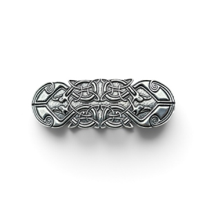 Celtic Guardian Clip/Barrette with intricate pewter knotwork